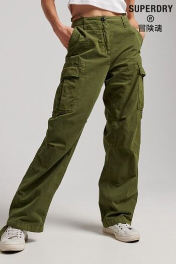 Superdry Green Vintage Low Rise Cargo Trousers (D25017) | £60