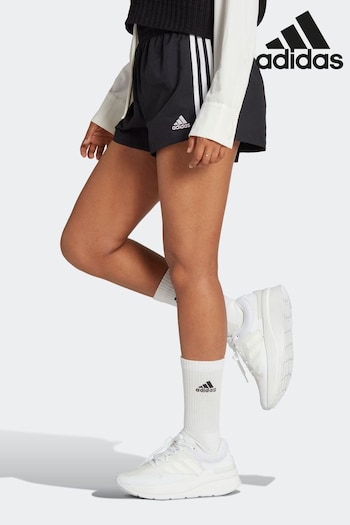 adidas Black Femme Sportswear Essentials 3-Stripes Woven Shorts (D25117) | £23