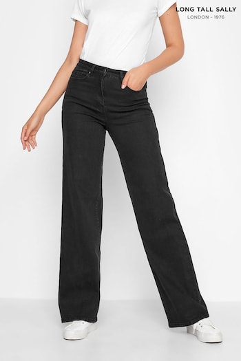 Long Tall Sally Black BEA Stretch Wide Leg Jeans (D25121) | £45