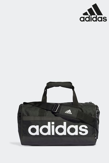 adidas falcons Black Adult Essentials Linear Duffel Bag Extra Small (D25135) | £23