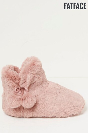 FatFace Pink Farah Fur Slipper Boots (D25170) | £29.50