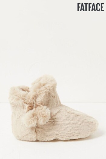 FatFace Cream Farah Fur Slipper Boots (D25171) | £29.50