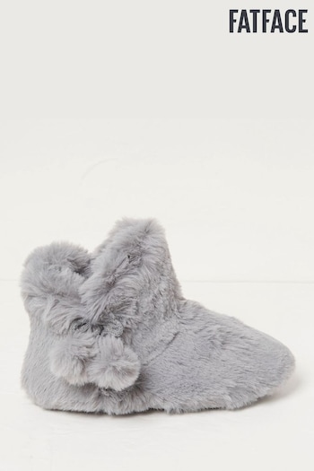 FatFace Grey Farah Fur Slipper Boots (D25172) | £29.50