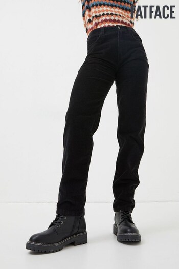 FatFace Black Arden Boyfriend Cord Trousers (D25181) | £55