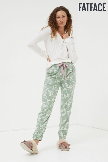 FatFace Green Cora Forest Scapes Pyjama Bottoms (D25192) | £34.50