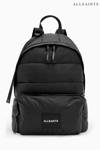 AllSaints Zone Quilted Black Backpack (D25495) | £129