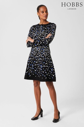 Hobbs Jodie Black Knitted Dress (D25981) | £149