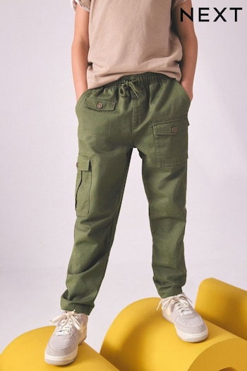 Khaki Green Cargo Trousers (3-16yrs) (D26011) | £19 - £24
