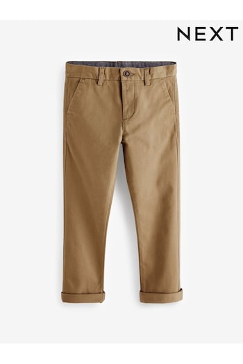 Neutral Regular Fit Stretch Chino midi Trousers (3-17yrs) (D26016) | £12 - £17