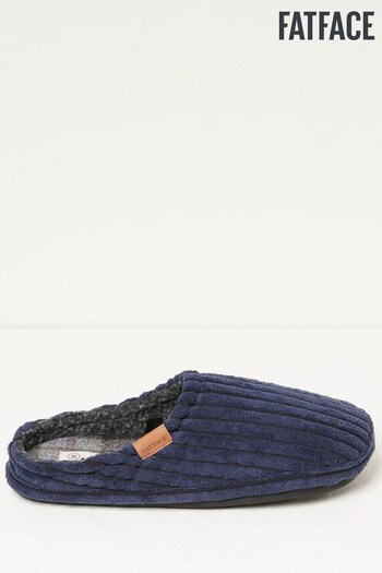 FatFace Blue Jamieson Cord Slippers (D26026) | £29.50