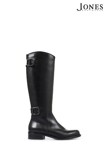 Jones Bootmaker Carrara Extra Slim Leather Black Knee Boots (D26047) | £180