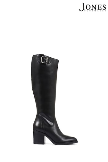 Jones Bootmaker Cesena Medium Leather Black Knee Boots (D26061) | £199