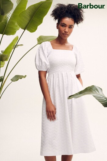 Barbour® White Areca Midi Dress (D26089) | £85