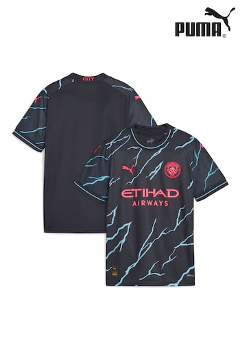 Puma Navy Manchester City Third Replica 23/24 Kids Football Shirt (D26116) | £60 - £72
