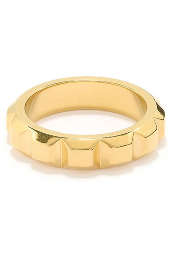 Orelia Luxe 18K Gold Mini Square Ring (D26152) | £30