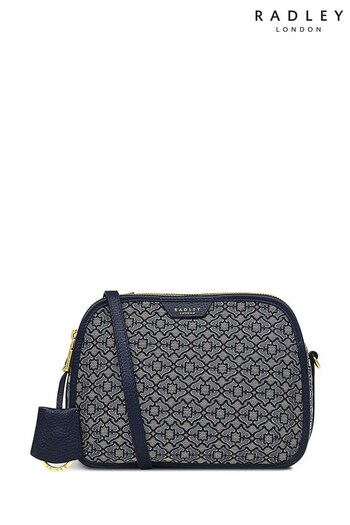 Radley London Medium Dukes Place Heirloom Zip-Top Cross-Body Blue Bag (D26226) | £169