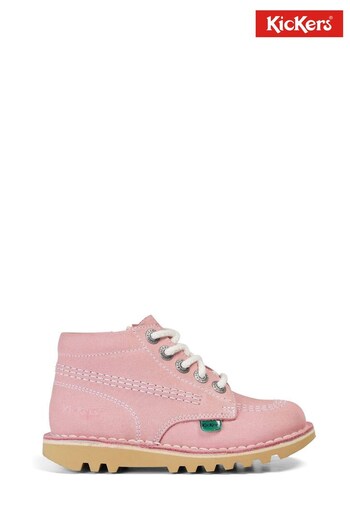 Kickers Unisex Infant Pink Kick Hi Zip Boots 75mm (D26593) | £55