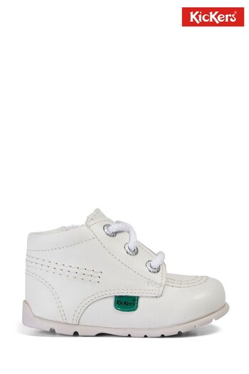 Kickers Unisex Baby Kick Hi White Boots (D26595) | £35