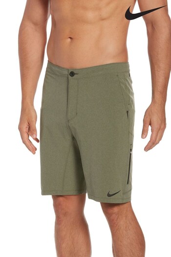 Nike Khaki Green 9 Inch Volley Swim Shorts (D26723) | £52