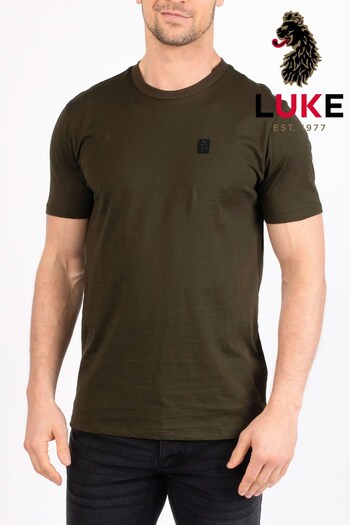 Luke 1977 Olive Green Pima T-Shirt (D26740) | £40