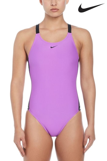 Purple Logo Tape Swimsuit (D26751) | £42