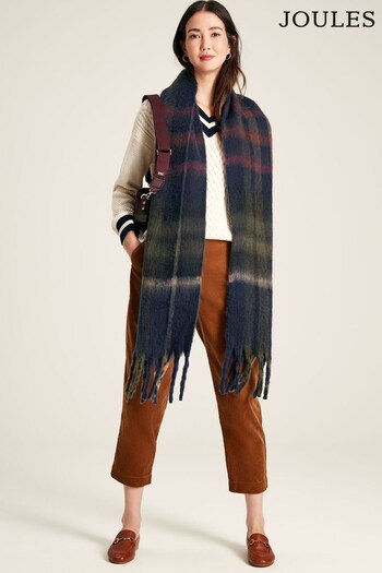 Joules Folley Blue Heavy Brushed Scarf (D26770) | £29.95