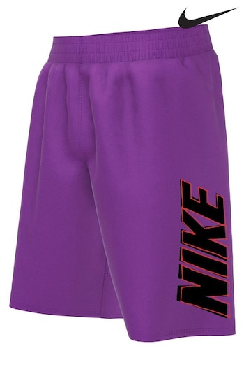 Nike Purple Sketch Logo 7 Inch Volley Swim Shorts (D26776) | £27