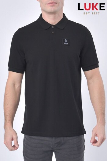 Luke 1977 Cedar Black Polo Shirt (D26788) | £55