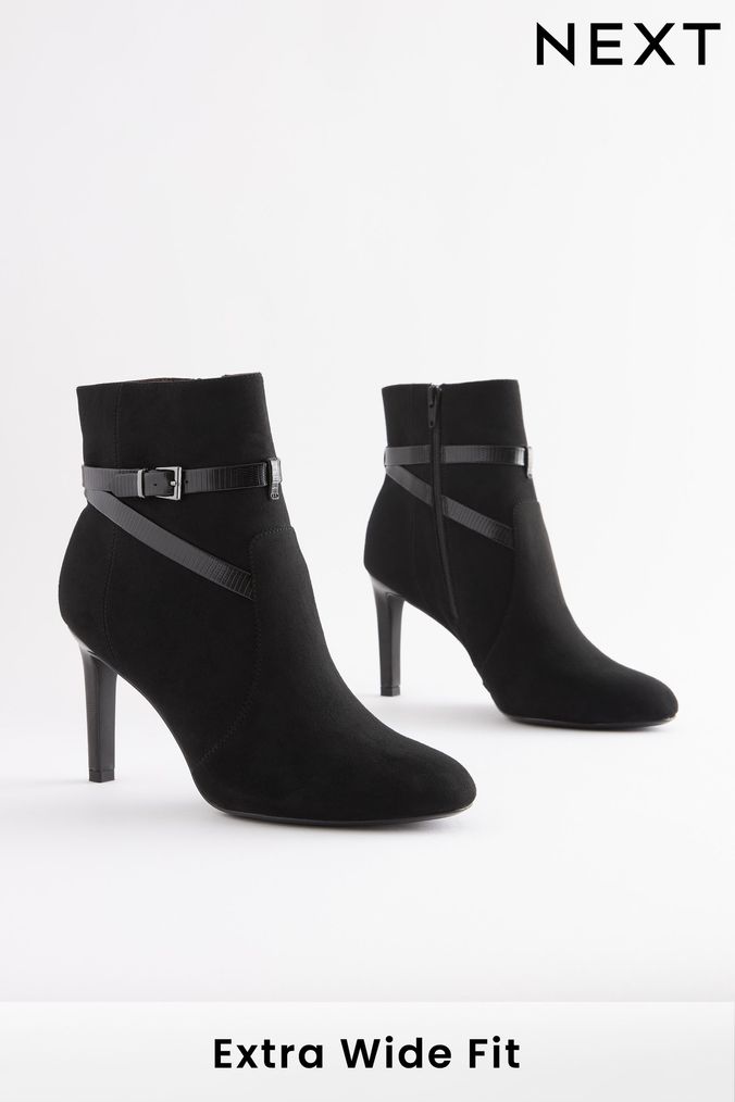 Next black heeled boots sale