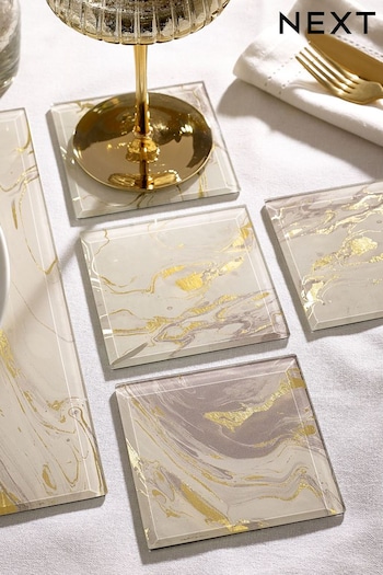 Natural Gold Galaxy Placemats and Coasters Set of 4 Coasters (D27187) | £16