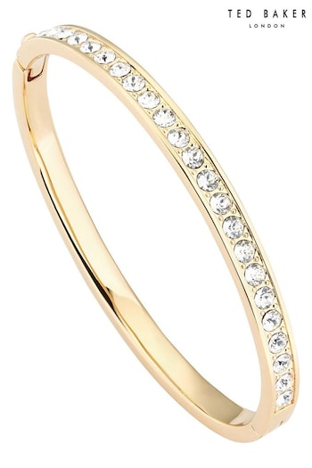 Ted Baker CLEMARA: Gold Crystal Hinge Adjustable Bangle For Women (D27384) | £55