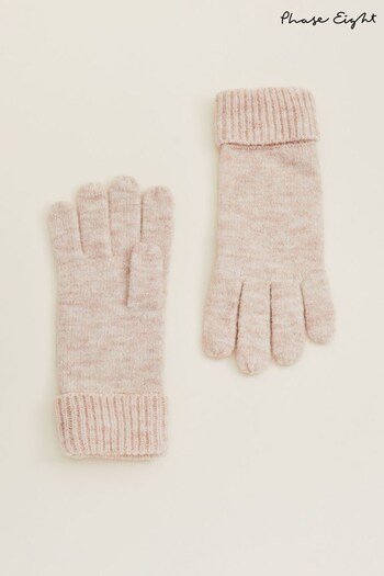 Phase Eight Cream Ribbed Gloves (D27484) | £25