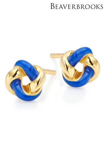 Beaverbrooks 9ct Gold Enamel Stud Earrings (D27495) | £35