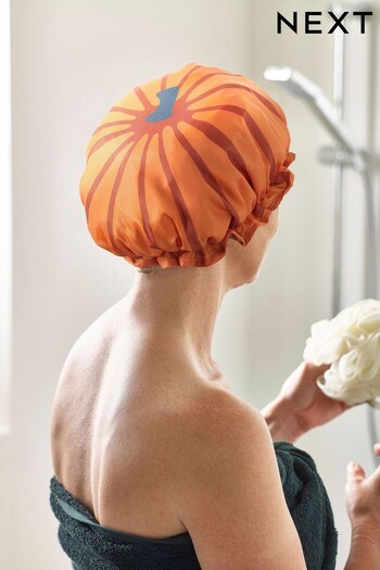 Orange Pumpkin Shower Cap (D27509) | £5