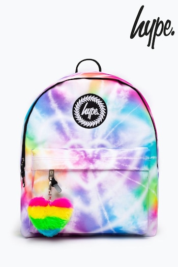 Hype. Purple Rainbow Heart Tie Dye Backpack (D27713) | £30