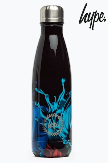 Hype. Liquid Drips Metal Black Water Bottle (D27723) | £18
