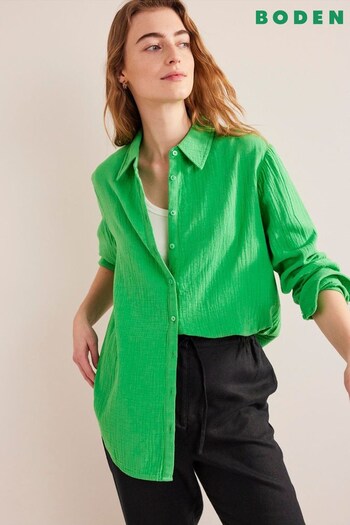 Boden Green Cotton Texture Shirt (D27967) | £65