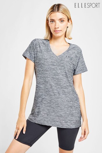 Elle Sport Grey Poly V-Neck T-Shirt (D28106) | £15