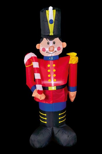Premier Decorations Ltd 1.2m LED Lit Inflatable Toy Soldier With Candy Cane (D28150) | £50