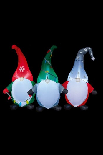 Premier Decorations Ltd 1.8m Lit Inflatable Trio of Gnomes (D28152) | £85