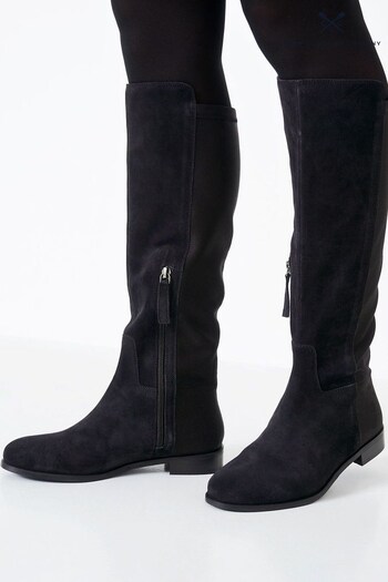 Crew Clothing Company Black Over The Knee Boots (D28255) | £149