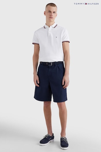 Tommy Hilfiger Organic Cotton Slim Fit White Polo Shirt (D28369) | £75