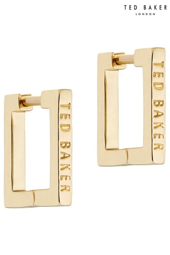 Ted Baker Gold Tone Senrii Small Square Hinge Earring (D28381) | £30