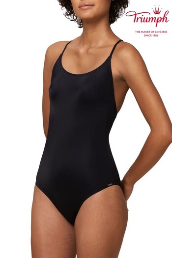 Triumph Black Padded Support Swimsuit (D28520) | £58
