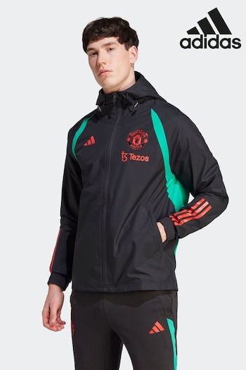 adidas Black Manchester United Tiro 23 All-Weather Jacket (D28855) | £80
