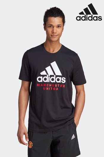 adidas cq2900 Black Manchester United DNA Graphic T-Shirt (D28857) | £28