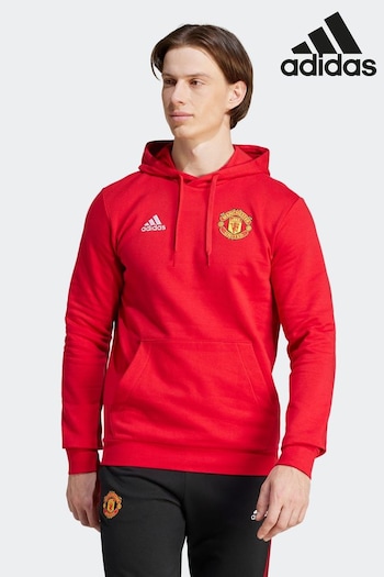adidas Boy Red Manchester United DNA Hoodie (D28860) | £60