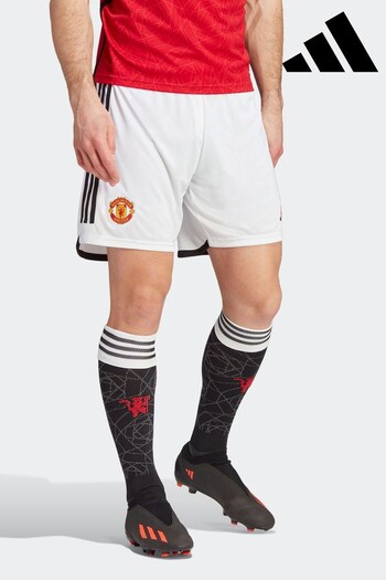 adidas White Sport Performance Adult Manchester United 23/24 Away Shorts (D28862) | £38