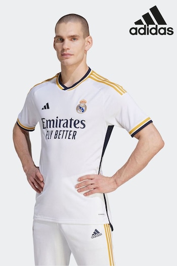 adidas White Real Madrid 23/24 Home Jersey (D28868) | £85