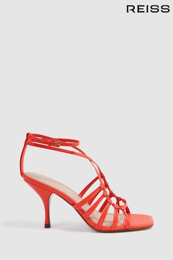 Reiss Coral Eva Leather Strappy Heels (D28892) | £110